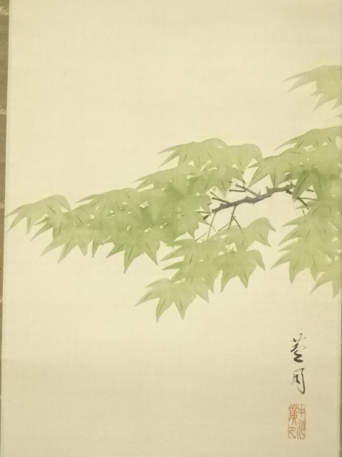 道具 ] - 道具 中川蘆月筆 月・ほとどぎす 双幅 肉筆絹本掛軸（保護箱